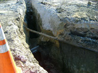 Trench for utility work